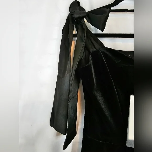 ENDLESS Rose Velvet Satin Sweetheart Jumpsuit in Size Small black NWT - Picture 7 of 9